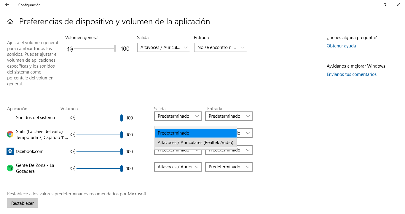 Como Configurar Diferentes Dispositivos De Salida De Audio Para Diferentes Programas En Windows 10 3484